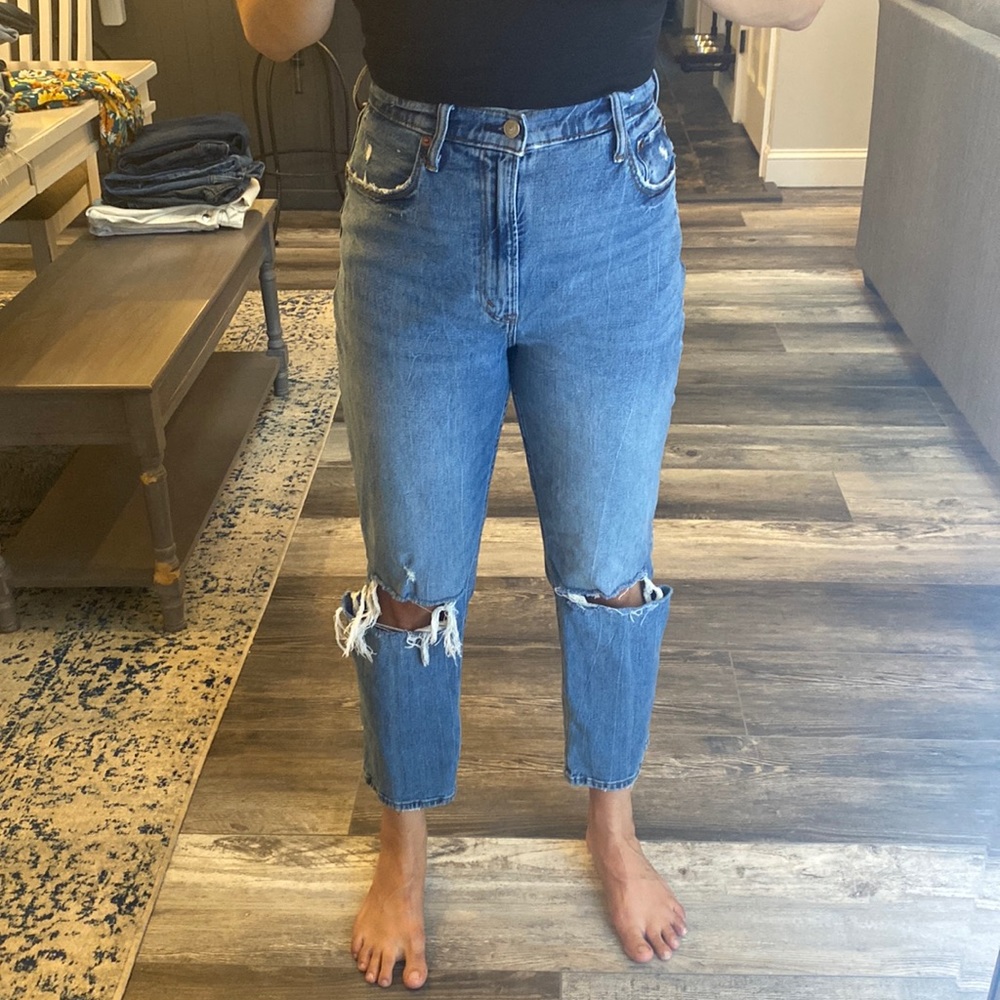 Abercrombie Curve Love Ankle Straight Jeans